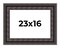 23x16 3.5" Wide Ornate Black Picture Frame - UV Acrylic, Foam Board Backing, Hanging Hardware